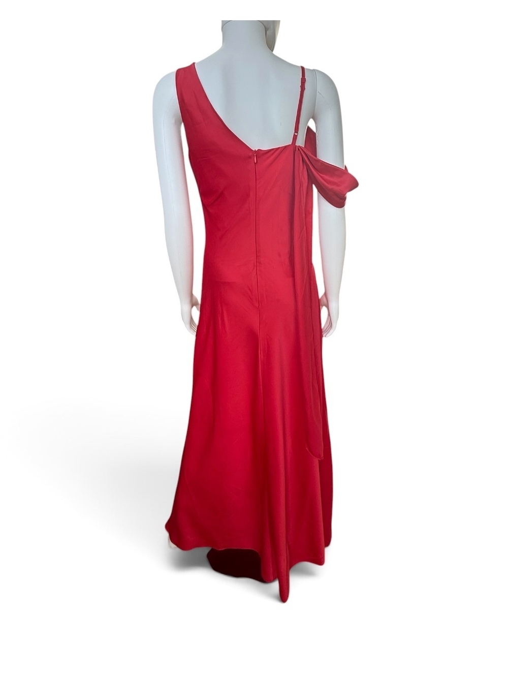 SHEIN Belle red satin cowl-neck maxi dress NWT size 6 M - Picture 3 of 11